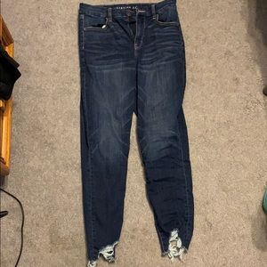 American eagle dark wash crop jegging